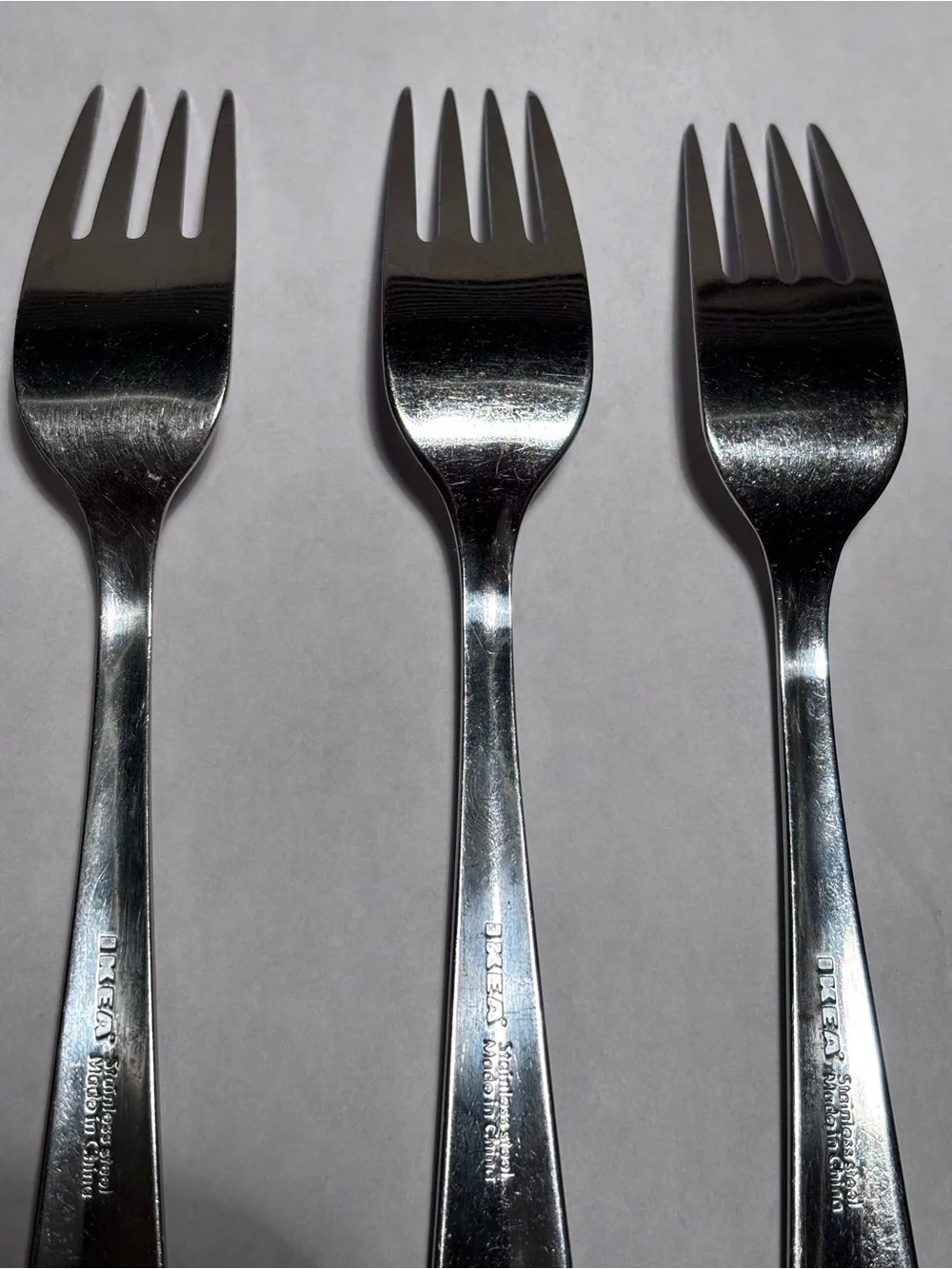 Lot 3 IKEA DRAGON Stainless Steel Salad Appetizer Forks Flatware Replacement